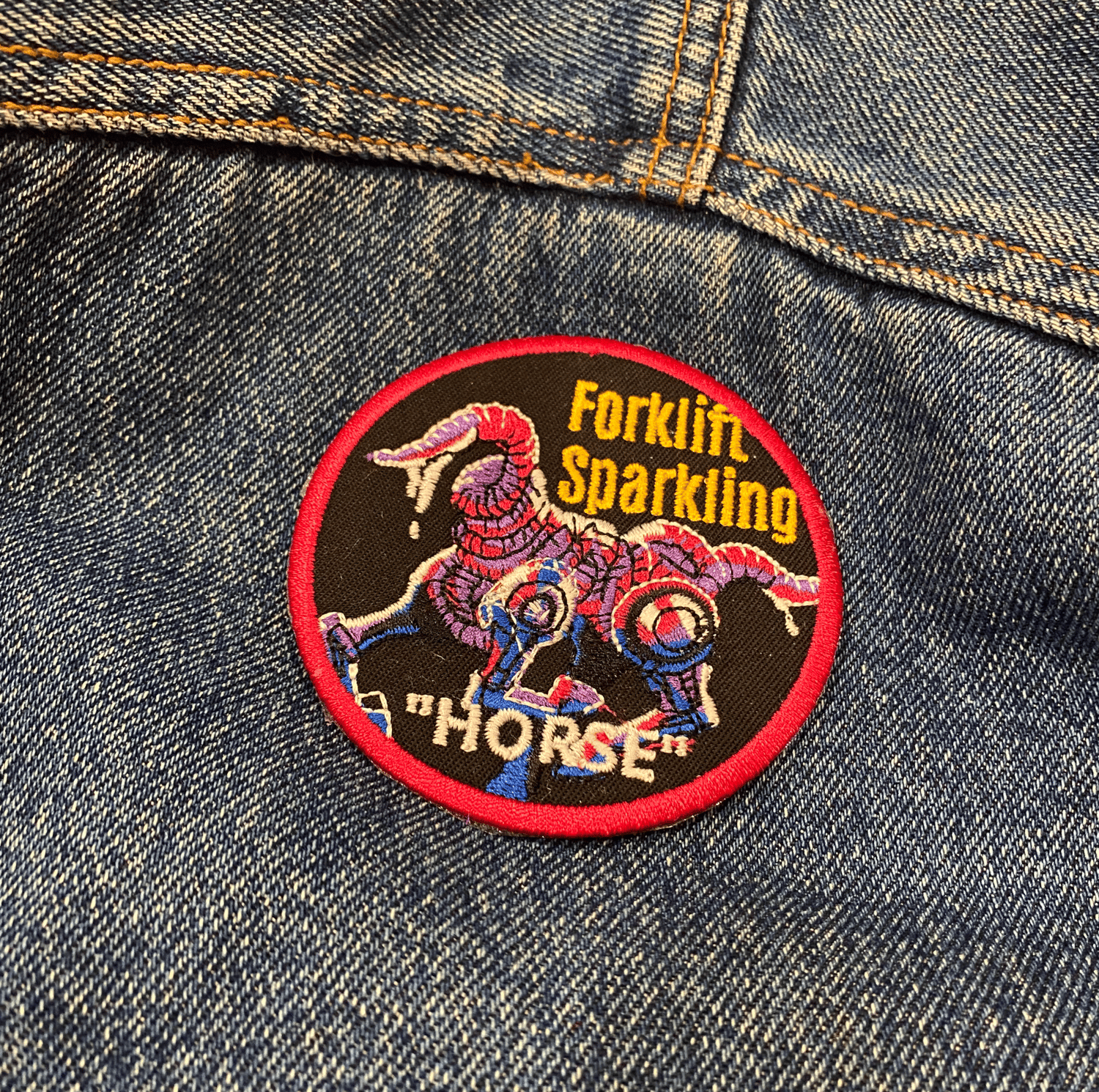 Image of Forklift Sparkling Embroidered Patch