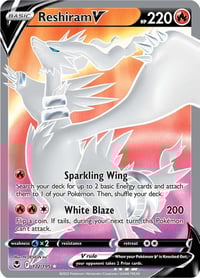 Reshiram V (Full Art) - SWSH12: Silver Tempest - Near Mint