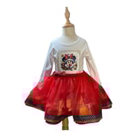 Red Tulle Skirt Tutu Set