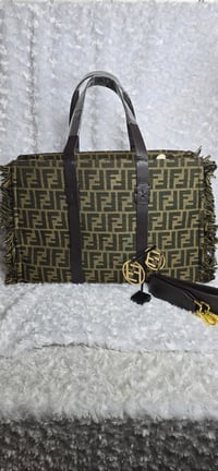 Image 1 of Large Fierce & Fab Tote with hoops