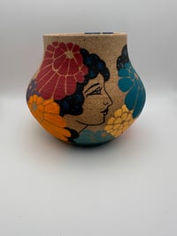 Image 1 of Lady and Flowers Vase 