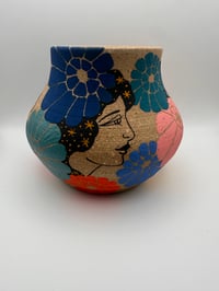 Image 3 of Lady and Flowers Vase 