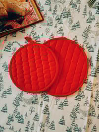 Image 2 of Christmas goose potholder set