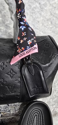 Image 4 of Size 9 Pink & Black Crocs with Speedy with custom matching tassle