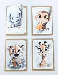 Safari Babies Greeting Card Collection