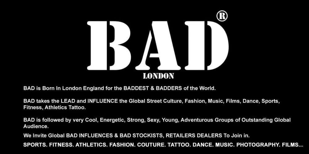 BAD Sweatshirt Clothing  Brand London Global  Couture Fashion 