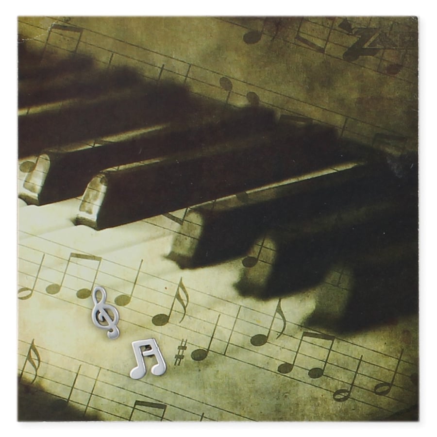 Image of Silver Music Post Earring