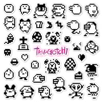 Image 1 of Tamagotchi Original P1 & P2 Sticker/Magnet Sets (39 Pieces) 