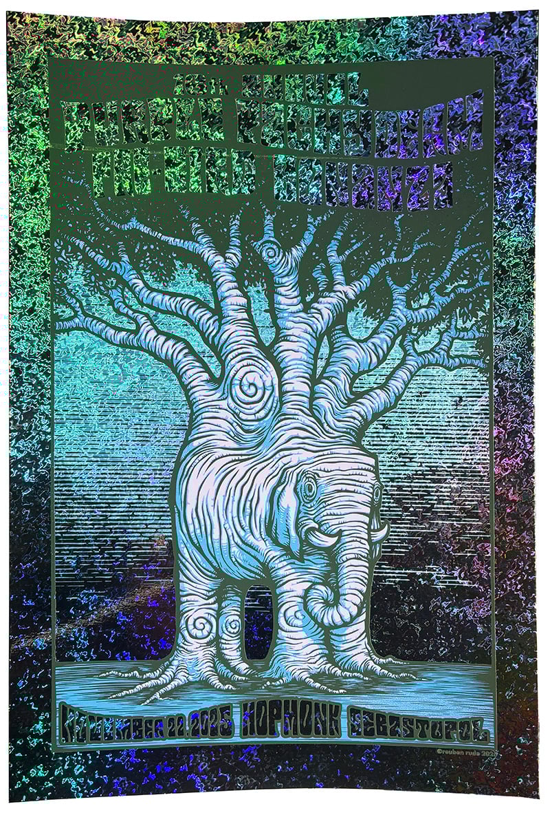 16TH ANNUAL PURPLE PACHYDERM PARTY POSTER -NOR CAL, 2024 - FOIL  EDITION