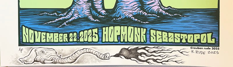 16TH ANNUAL PURPLE PACHYDERM PARTY POSTER -NOR CAL, 2024 - AP DOODLED #1