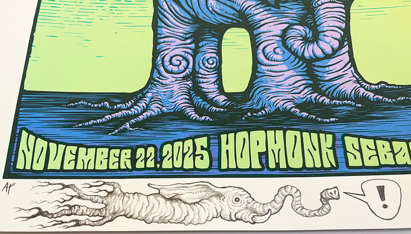 16TH ANNUAL PURPLE PACHYDERM PARTY POSTER -NOR CAL, 2024 - AP DOODLED #2