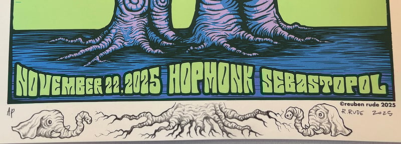 16TH ANNUAL PURPLE PACHYDERM PARTY POSTER -NOR CAL, 2024 - AP DOODLED #3