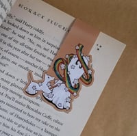 Image 2 of Magnetic Bookmark--Swooopy Ghost and Rainbow Ribbon