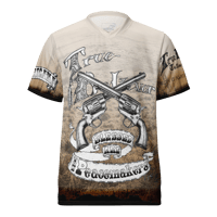 Image 3 of Blessed Are The Peacemakers Sepia - unisex sports jersey