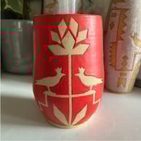 Image 1 of Handmade Red Stoneware Vase