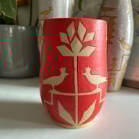 Image 2 of Handmade Red Stoneware Vase