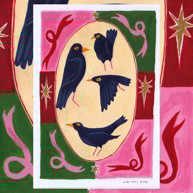 4 Calling Birds A5 Print