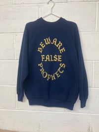 Image 1 of Beware False Prophets, blue L (22.5"P2P, 28"S2H, 29"C2C) 
