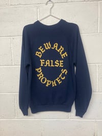 Image 1 of Beware False Prophets, blue M (19"P2P, 26"S2H, 30"C2C) 