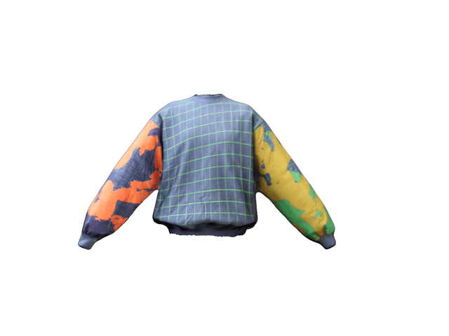 Pullover All Over the Place Signals From Afar BLUE