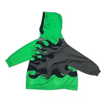 Image 5 of (L-XL) Nike Hoodie Flame Side Series GREEN BLACK (Isaoo) 643
