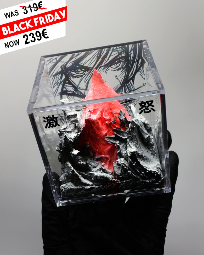 Image of "FURY 激怒" - Original CUBE painting #027