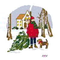 Image 1 of Cold Outside Needlepoint Canvas