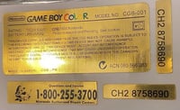Gameboy Color Custom Label set - Brushed Gold