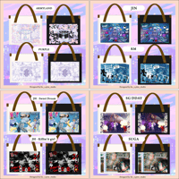Image 2 of PU Handle tote bag - preorder(Please let me know what color of bag you would like.(White or Black)