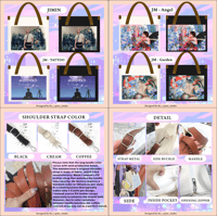Image 5 of PU Handle tote bag - preorder(Please let me know what color of bag you would like.(White or Black)
