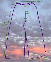 Image 2 of "Mermaid Garden" sweatpants Medium