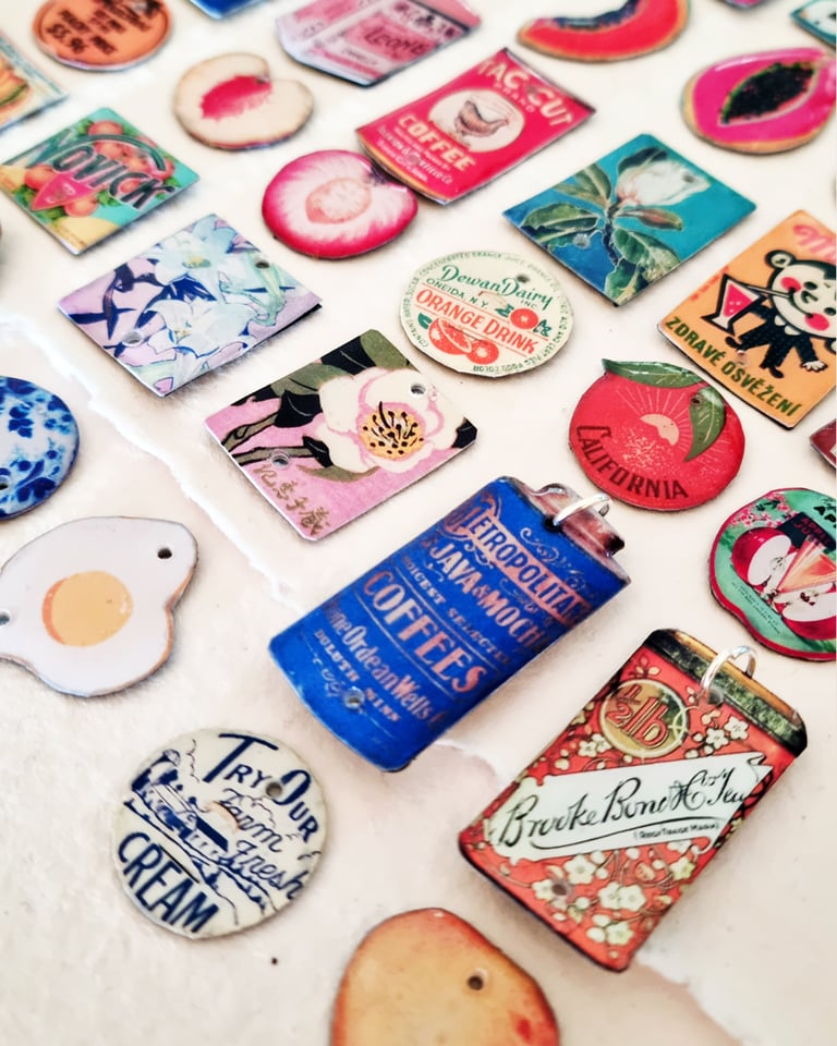 ‘red apple, cherry tea’ – sunny side up earrings, singles or set Image 5