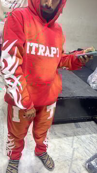 Image 4 of Mens red and white itrapp sweat suit