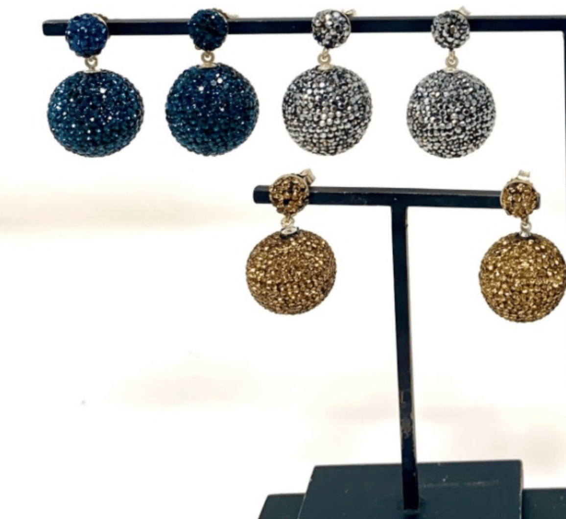 Image of Glitter Ball Earrings (8 colors)