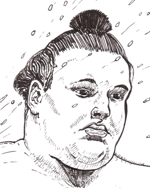 Image of Aonishiki A4 ink drawing