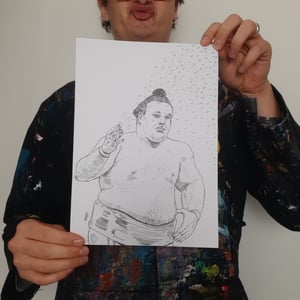 Image of Aonishiki A4 ink drawing