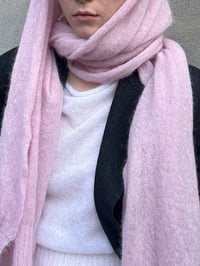 Image 1 of Soft Suri alpaca Scarf — pink  last pieces 