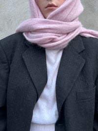 Image 3 of Soft Suri alpaca Scarf — pink  last pieces 