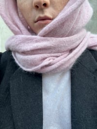Image 7 of Soft Suri alpaca Scarf — pink  last pieces 