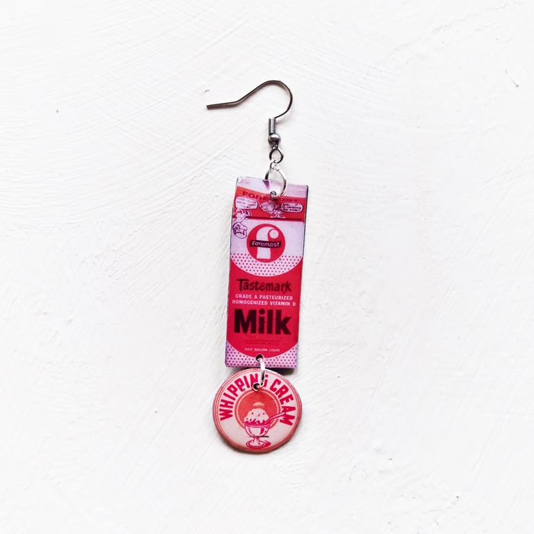 ‘fresh milk and coffee cream’ – sunny side up earrings, singles or set Image 3
