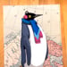 Image of Bundled Penguin / unframed original painting