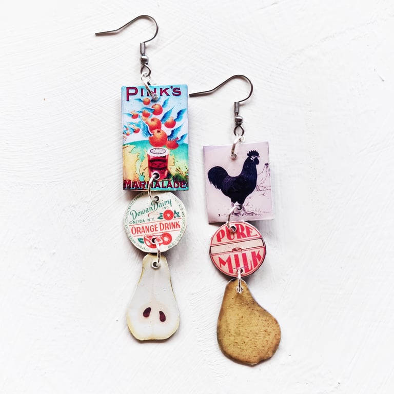 ‘pink’s marmalade’ – sunny side up earrings, singles or set