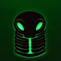 Image 2 of 3in skelly token - red/green