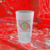 Image 3 of THE WEATHER IS HAPPENING FROSTED PINT GLASS