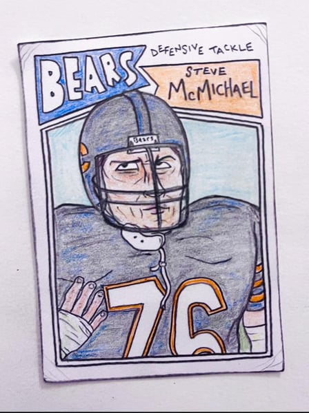 Image of Original pencil artwork—Steve McMichael