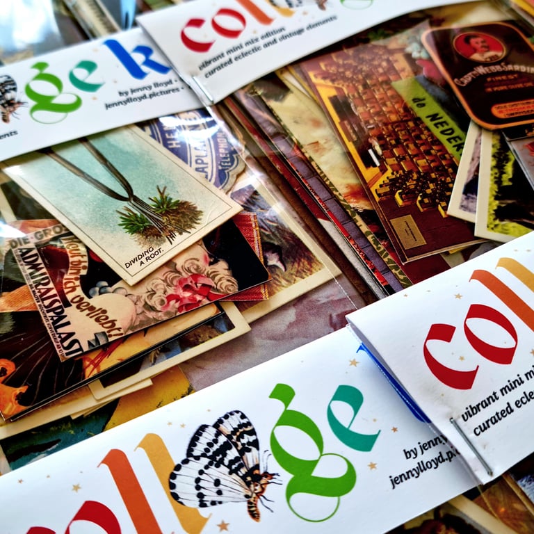 mini collage kit – ‘vibrant vintage pick and mix’ winter edition Image 5