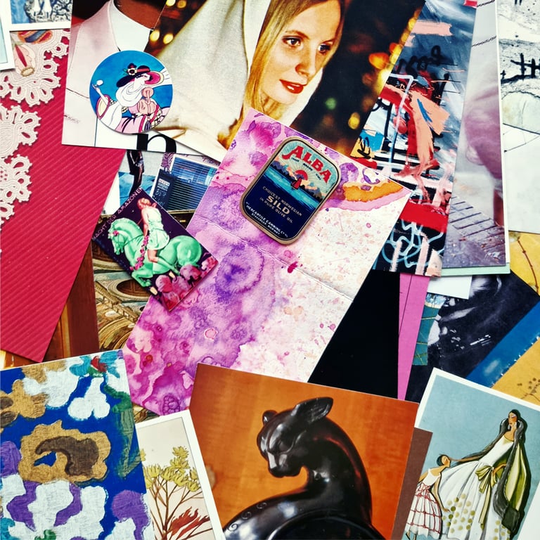 mini collage kit – ‘vibrant vintage pick and mix’ winter edition Image 2