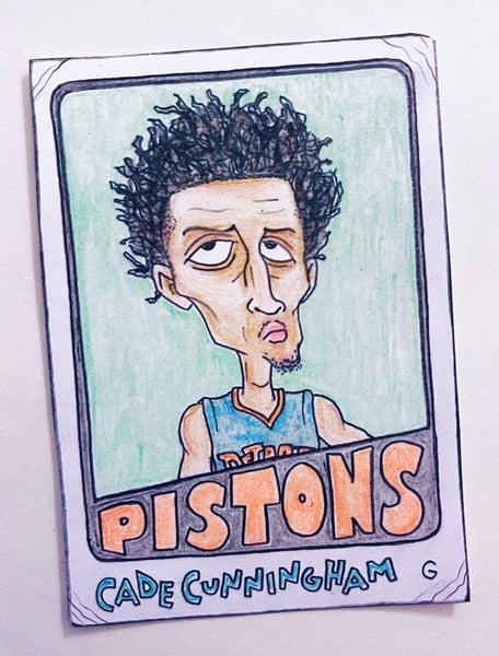 Image of Original pencil artwork—Cade Cunningham