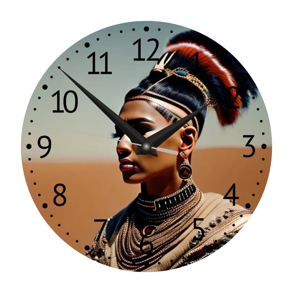 Image of African Woman Clock