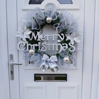 Image 3 of Silver Christmas Wreath, Wall Decor, Door Wreath